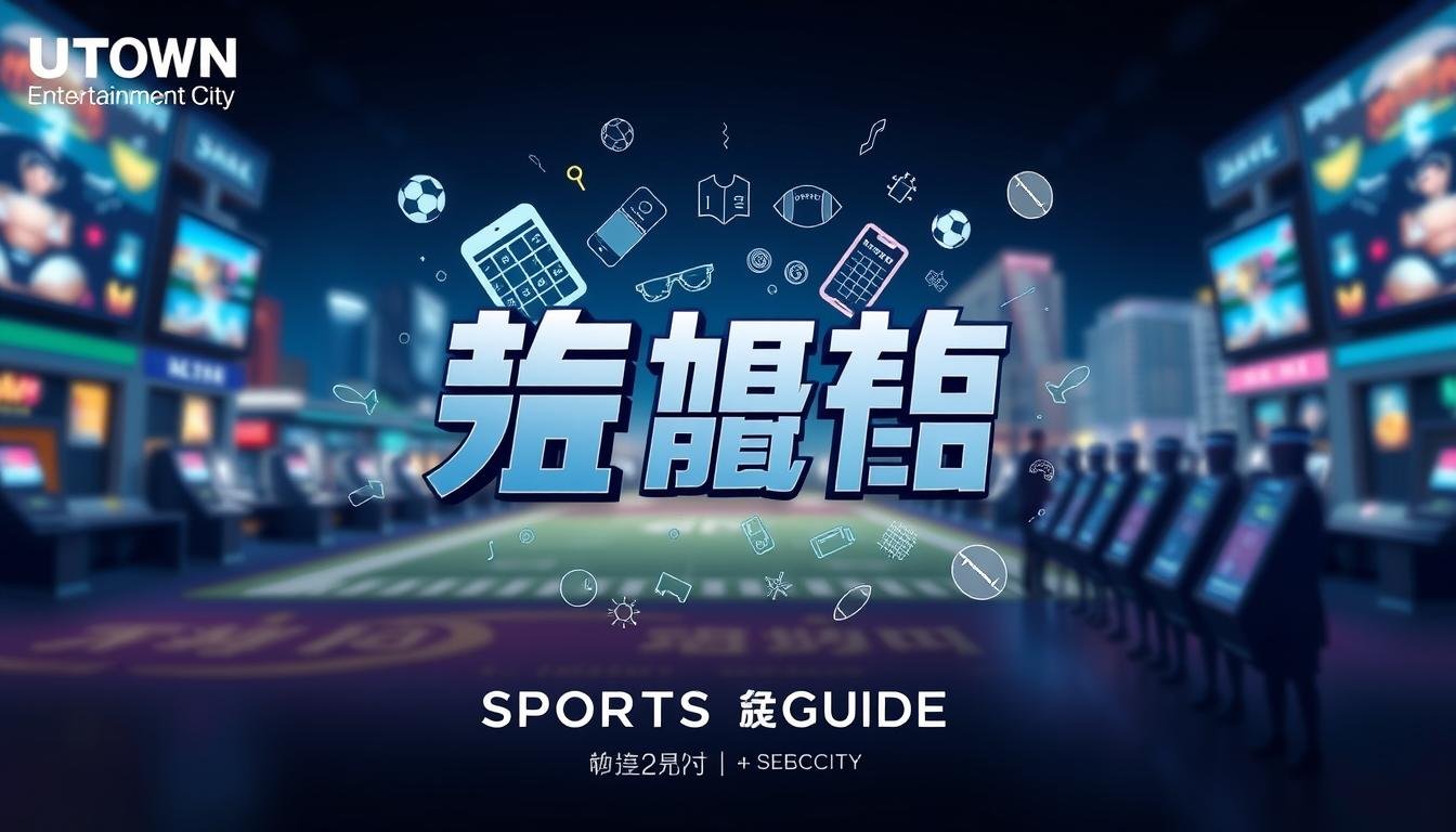 A vibrant and visually striking sports betting guide for UTown Entertainment City, showcasing a dynamic and polished aesthetic. The image features a sleek, modern layout with a clean, minimalist design. The foreground depicts a bold, eye-catching title &quot;優塔娛樂城體育投注指南&quot; in a stylized, sans-serif typeface, accentuated by a sophisticated color palette of deep blues and grays. The middle ground showcases various sports betting symbols and icons, such as sports equipment, betting slips, and digital displays, all arranged in a visually harmonious and intuitive manner. The background features a subtle, blurred cityscape, hinting at the urban setting of UTown Entertainment City, creating a sense of place and context. The overall mood is one of professionalism, reliability, and cutting-edge technology, effectively conveying the article's subject matter and the section title.